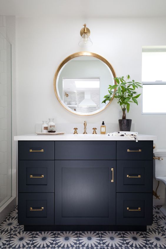 Color Scheme Navy Blue And Gold Trend, Is Navy Blue A Good Color For Bathroom