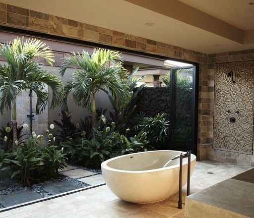 bathroom project, design, tropical bathroom