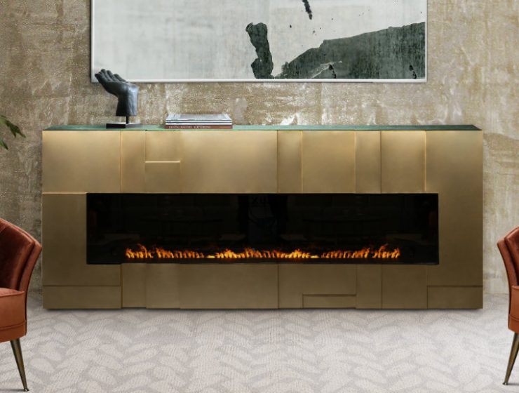 bathroom with a fireplace, winter trends, bathroom, fireplace, romantic, heat, interior designers, Maison Valentina