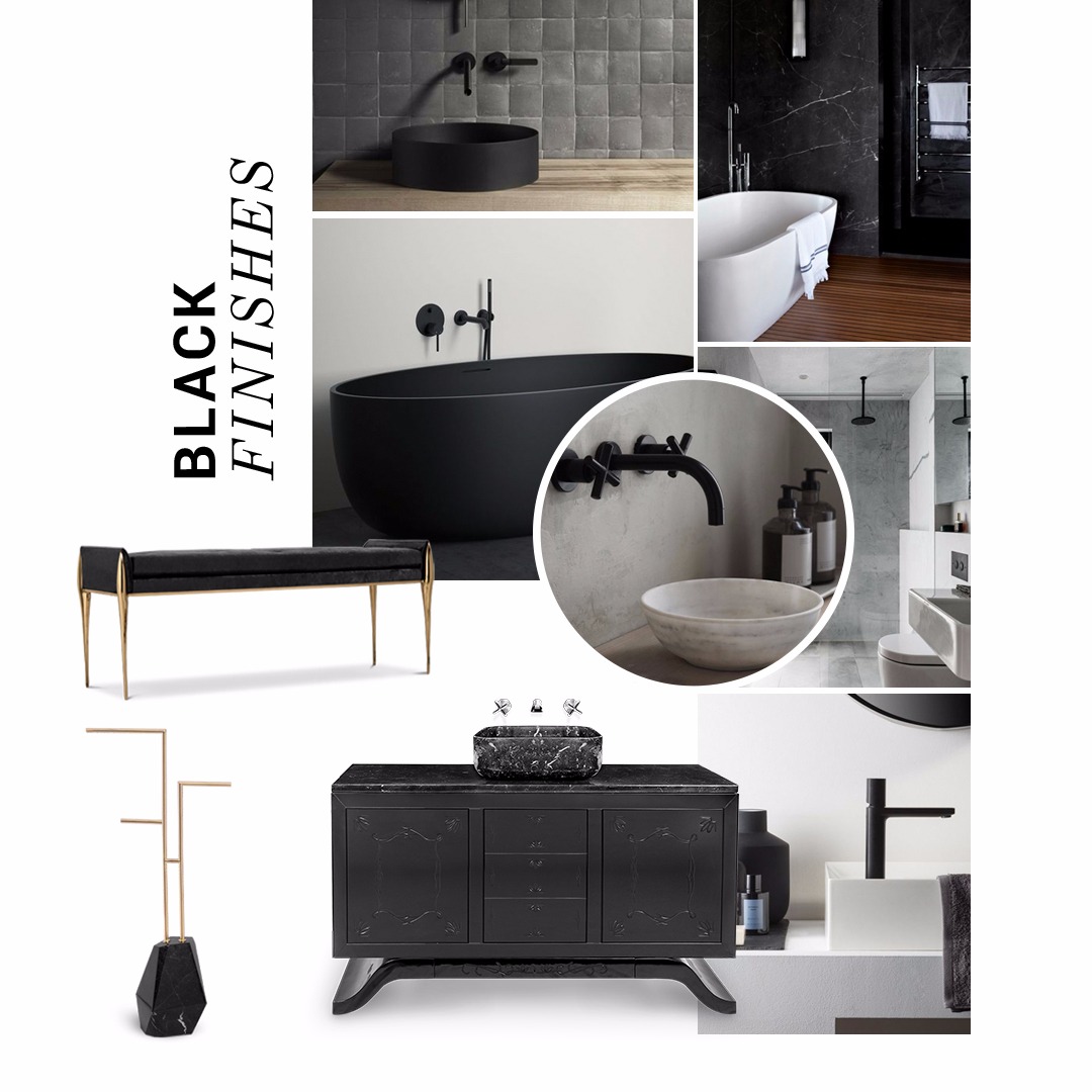 Black Bathrooms, bathroom decoration, maison valentina, black tones, interior design