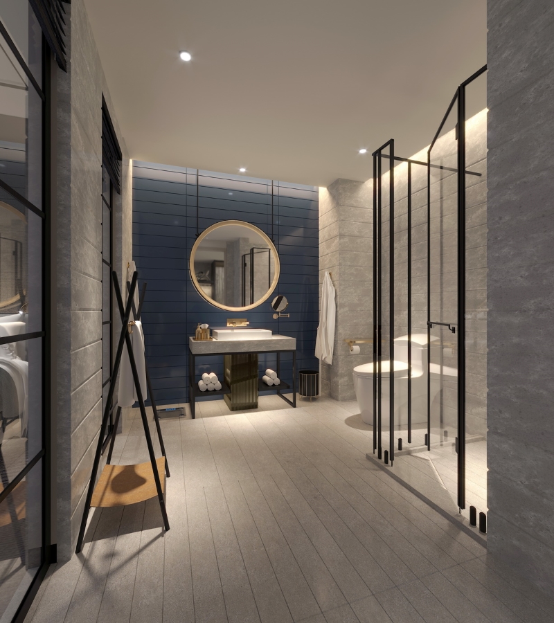 Modern Bathroom Designs by Ricky Wong Designers, Bathroom, Bathroom Interior Design, Marble Bathroom, Black Bathroom