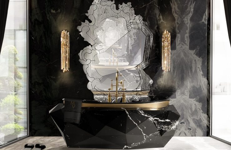 Bathroom Ideas Surfaces To Make Your Private Oasis Shine Black Paramount with Diamond Bathtub