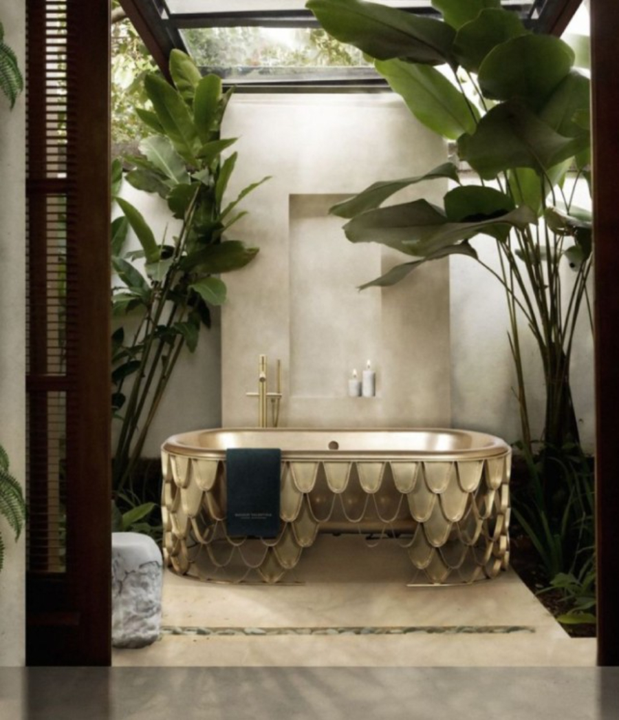 Bathroom Ideas An Oasis To Reconnect With Your Sensations Koi Bathtub Plants Natural Feeling