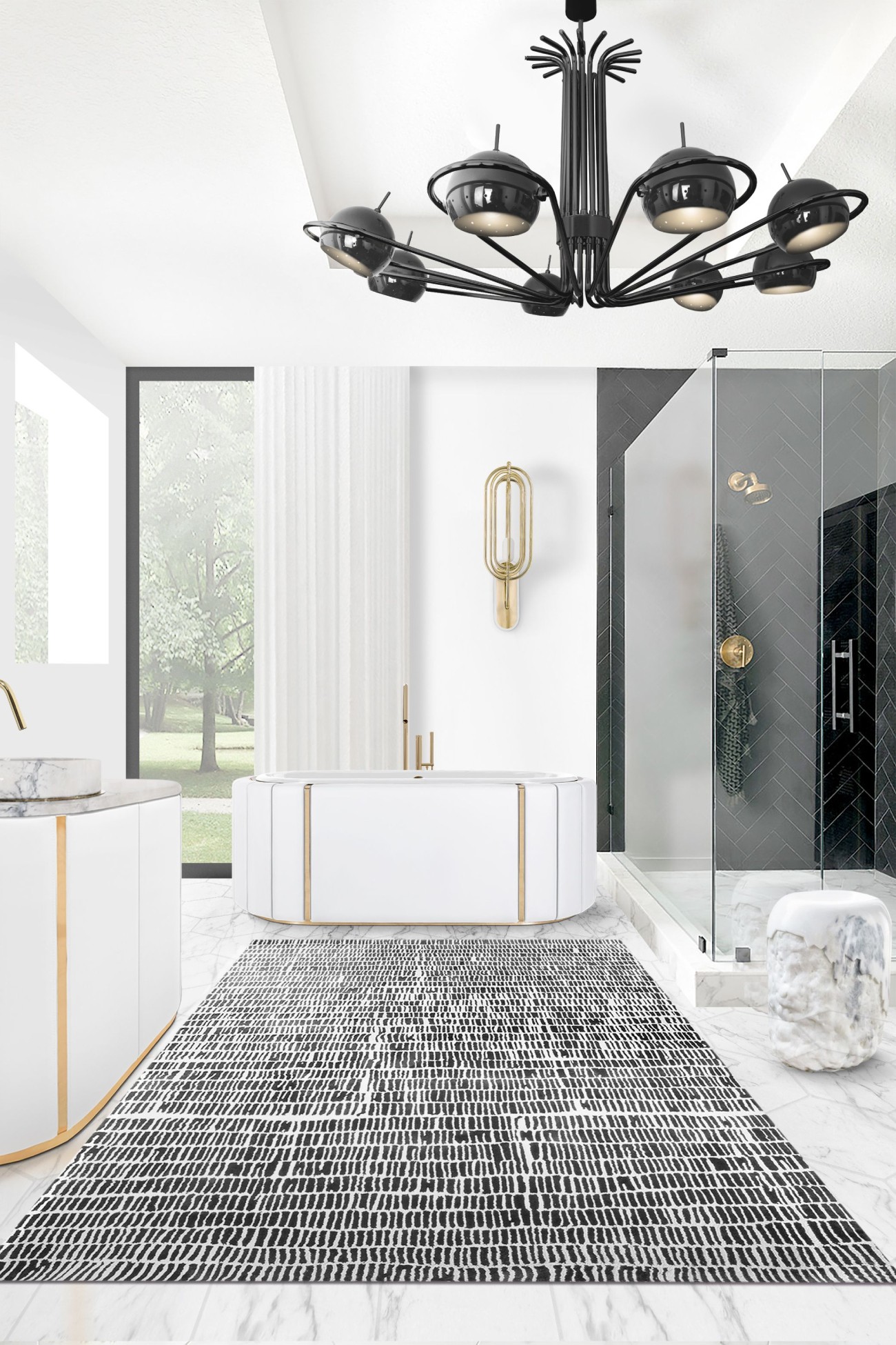 Elevating Luxury: Bathroom Interior Design with a Bathtub