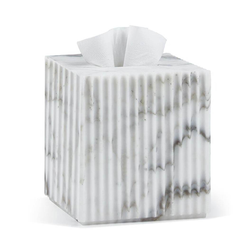 5 Marble Bathroom Accessories to Fall in Love Marble Bathroom 5 Marble Bathroom Accessories to Fall in Love AcropolisArabescatoTissueBoxCover
