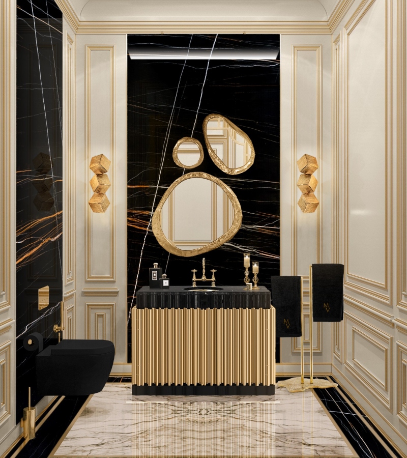 gold Refined Gold Detailed Bathrooms Refined Gold Detailed Bathrooms 4